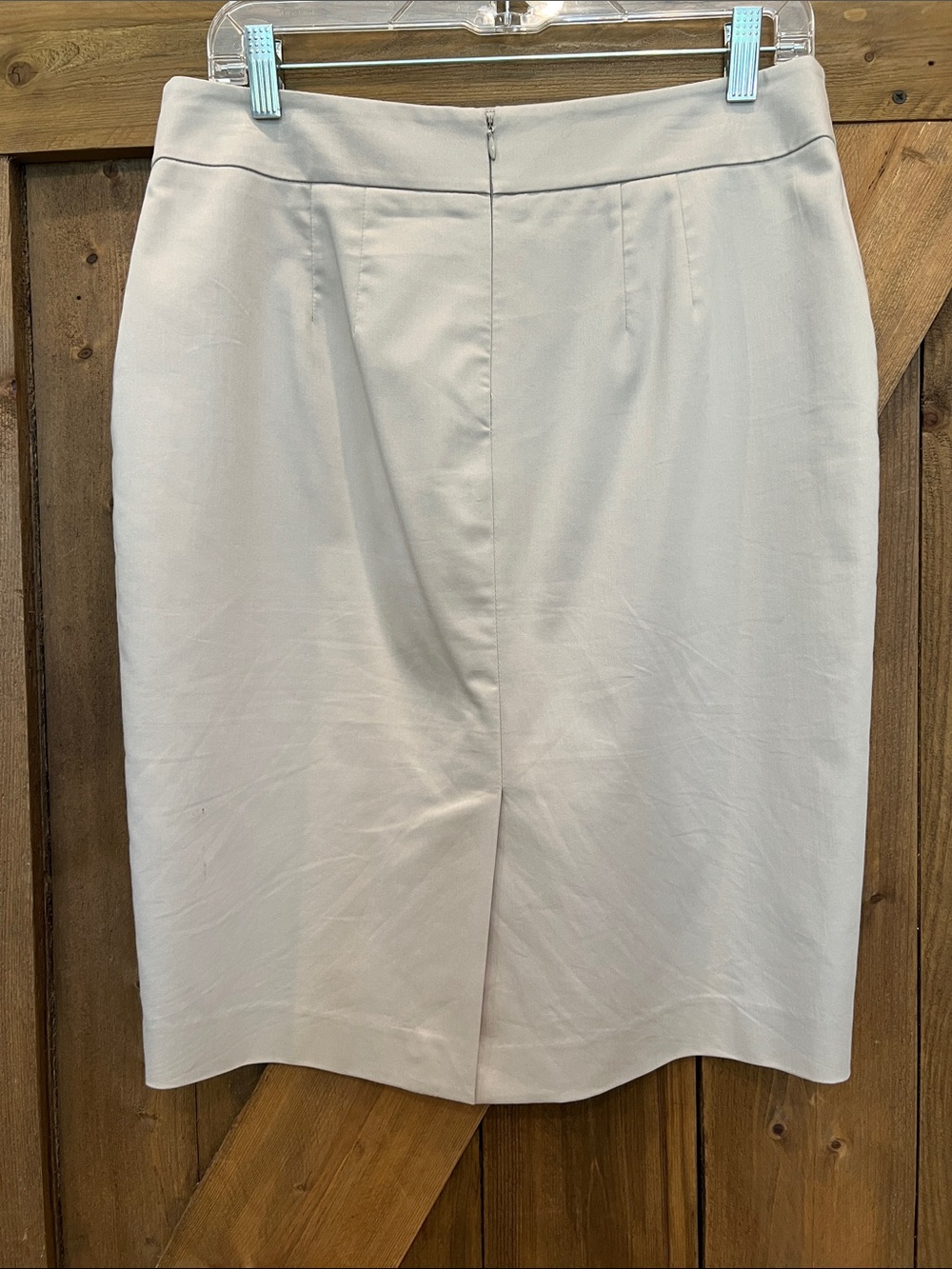 Ann Taylor Classic Women's Beige Pencil Skirt Size 8 - Picture 2 of 5